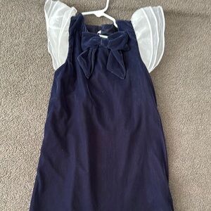 Janie and Jack Velvet Flutter Sleeve Dreas